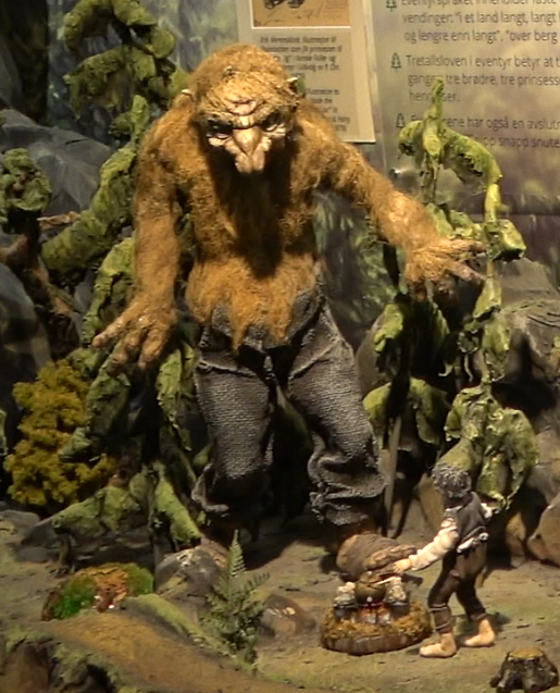 a boy with a troll